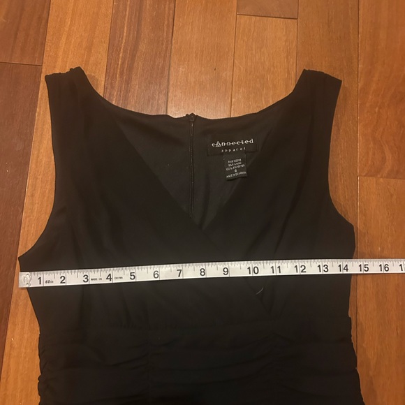 Connected Apparel Black Sleeveless Midi Dress size 6 - Picture 6 of 8